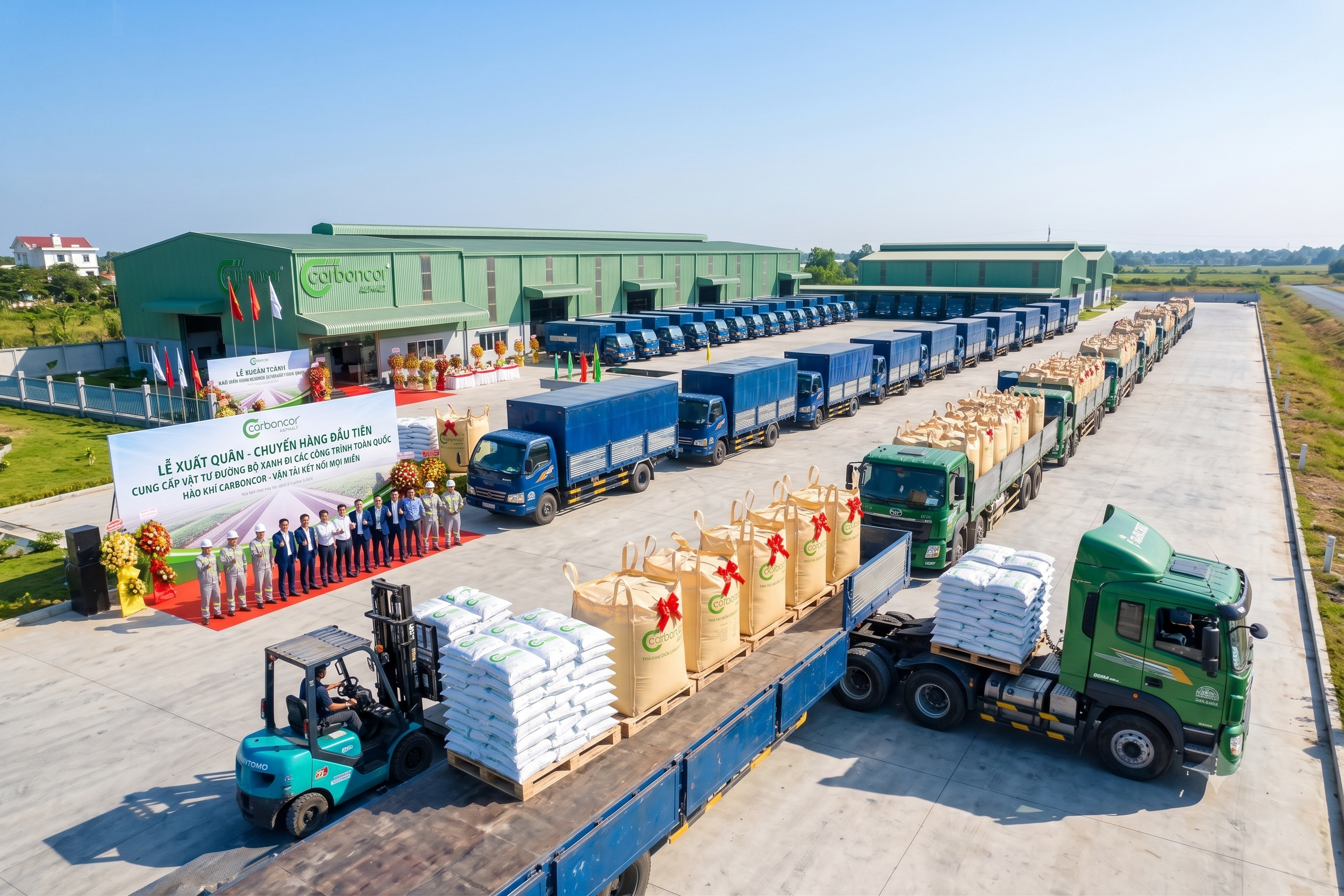 Xuất xưởng Carboncor Asphalt, pallet bao 25kg, bao Jumbo 1 tấn, xe tải vận chuyển toàn quốc Xuất xưởng Carboncor Asphalt, pallet bao 25kg, bao Jumbo 1 tấn, xe tải vận chuyển toàn quốc