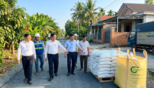 Sở GTVT Đồng Nai Phú Yên đánh giá đường nông thôn, bê tông nhựa nguội Carboncor Asphalt, bao 25kg, bao Jumbo 1 tấn