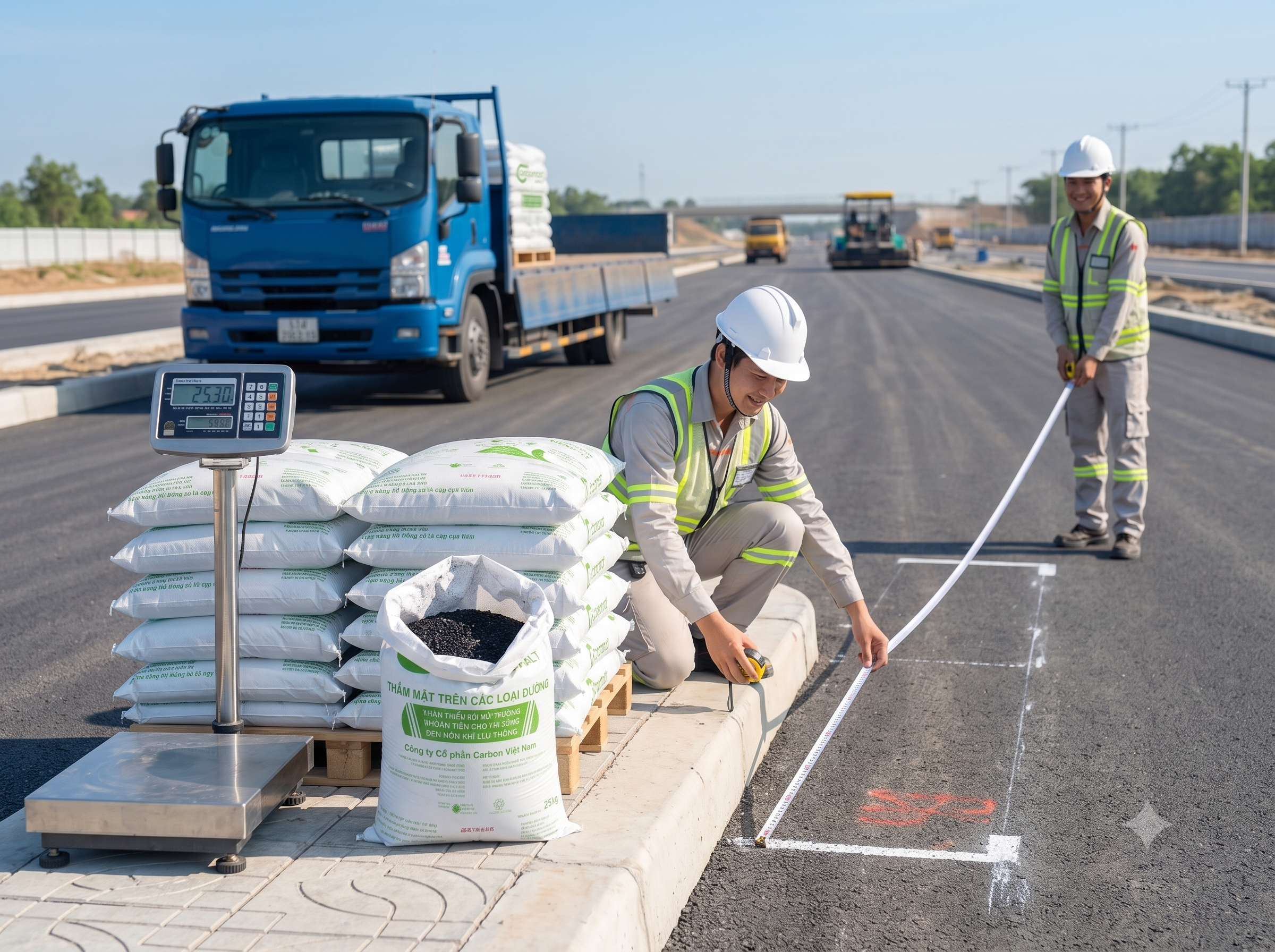 Tính khối lượng bê tông nhựa, bao Carboncor Asphalt 25kg, thể tích bê tông nhựa. Tính khối lượng bê tông nhựa, bao Carboncor Asphalt 25kg, thể tích bê tông nhựa.
